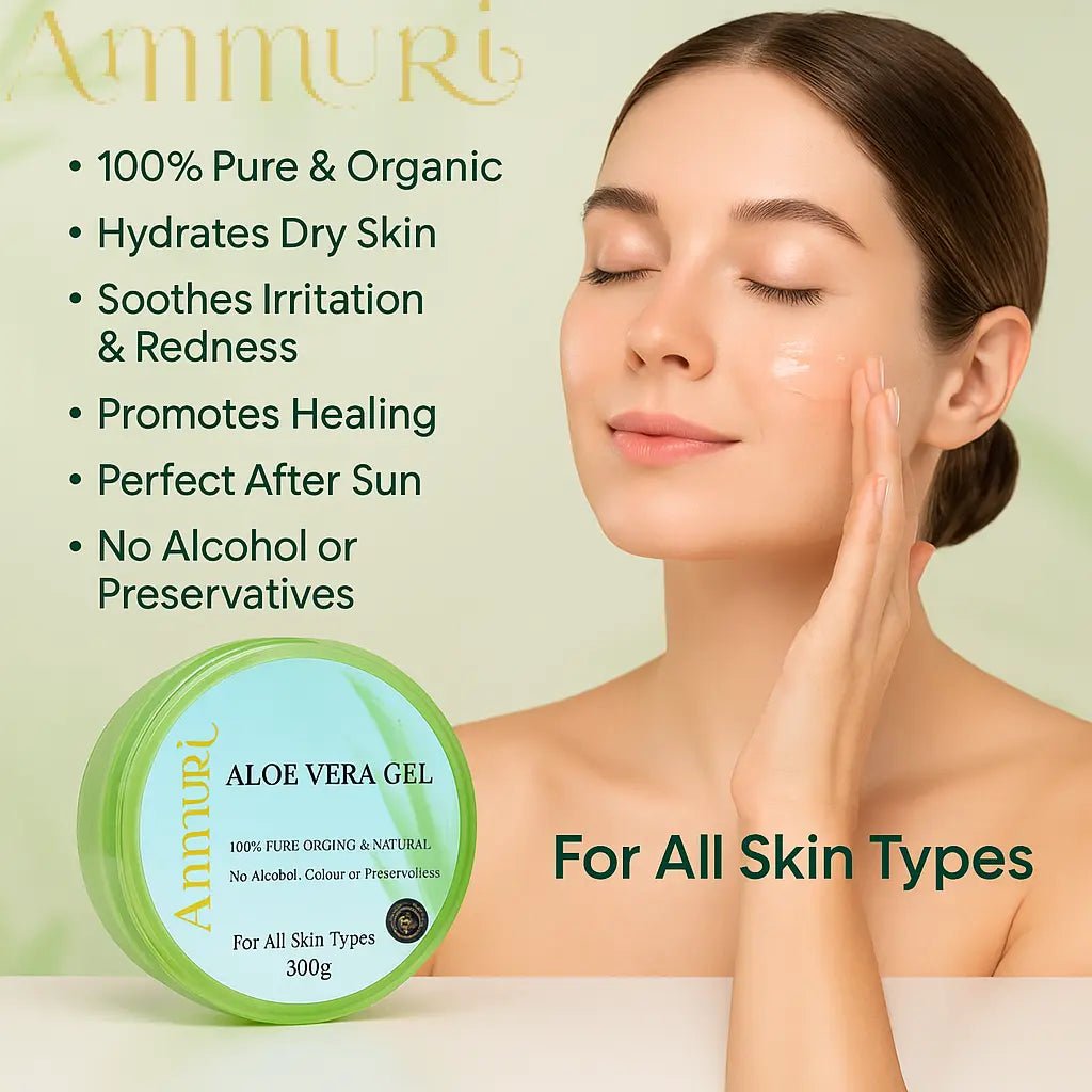 Ammuri Organic Aloe Vera Gel for Psoriasis - 300g - Herbalshire Handmade Herbal Products