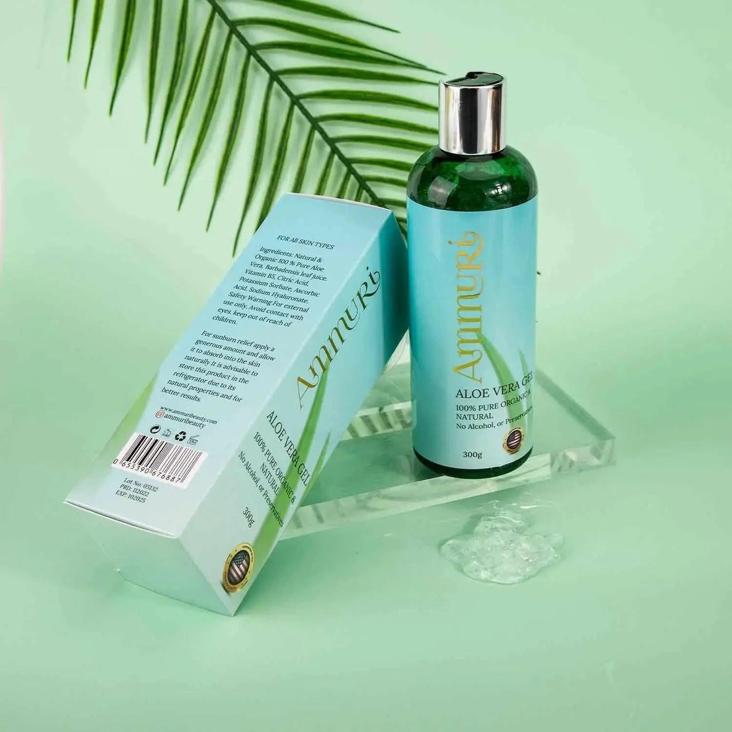 Ammuri Organic Aloe Vera Gel – Pure, Natural Skin Relief - Herbalshire Handmade Herbal Products