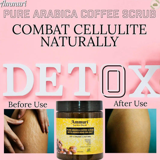 Ammuri Organic Coffee Body Scrub with Dead Sea Salt - Herbalshire Handmade Herbal Products