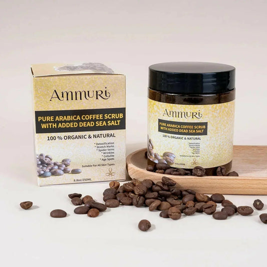 Ammuri Organic Coffee Scrub for Skin - Arabica Face Mask - Herbalshire Handmade Herbal Products