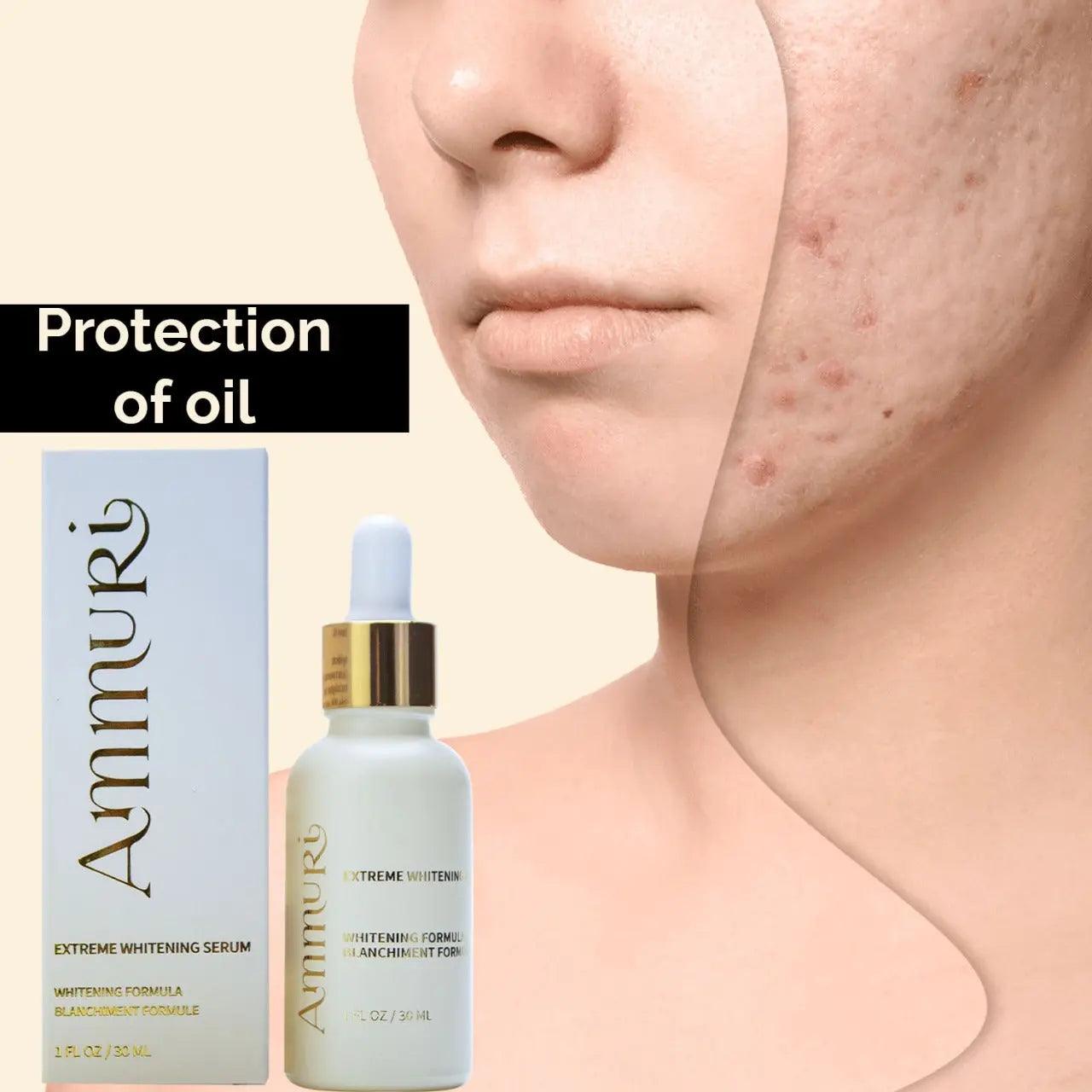 Ammuri Premium Whitening & Brightening Serum 30ml – Kojic Acid, Tranexamic Acid, Alpha Arbutin, Vitamin C & Hyaluronic Acid | Dark Spot Corrector & Hyperpigmentation Treatment – Korean Face Serum - Herbalshire Handmade Herbal Products