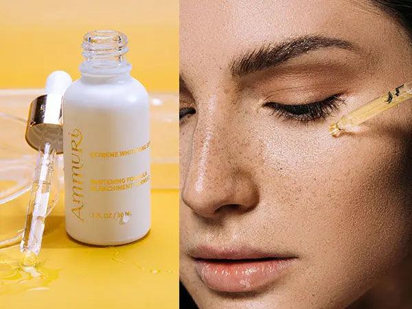 Ammuri Premium Whitening & Brightening Serum 30ml – Kojic Acid, Tranexamic Acid, Alpha Arbutin, Vitamin C & Hyaluronic Acid | Dark Spot Corrector & Hyperpigmentation Treatment – Korean Face Serum - Herbalshire Handmade Herbal Products