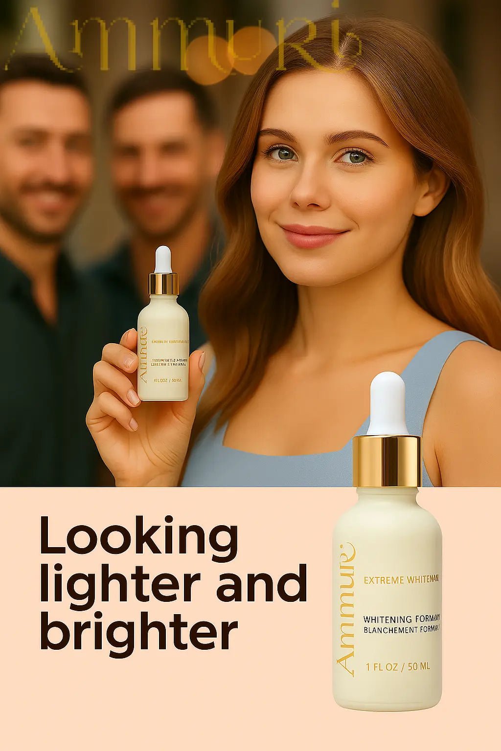 Ammuri Premium Whitening & Brightening Serum 30ml – Kojic Acid, Tranexamic Acid, Alpha Arbutin, Vitamin C & Hyaluronic Acid | Dark Spot Corrector & Hyperpigmentation Treatment – Korean Face Serum - Herbalshire Handmade Herbal Products