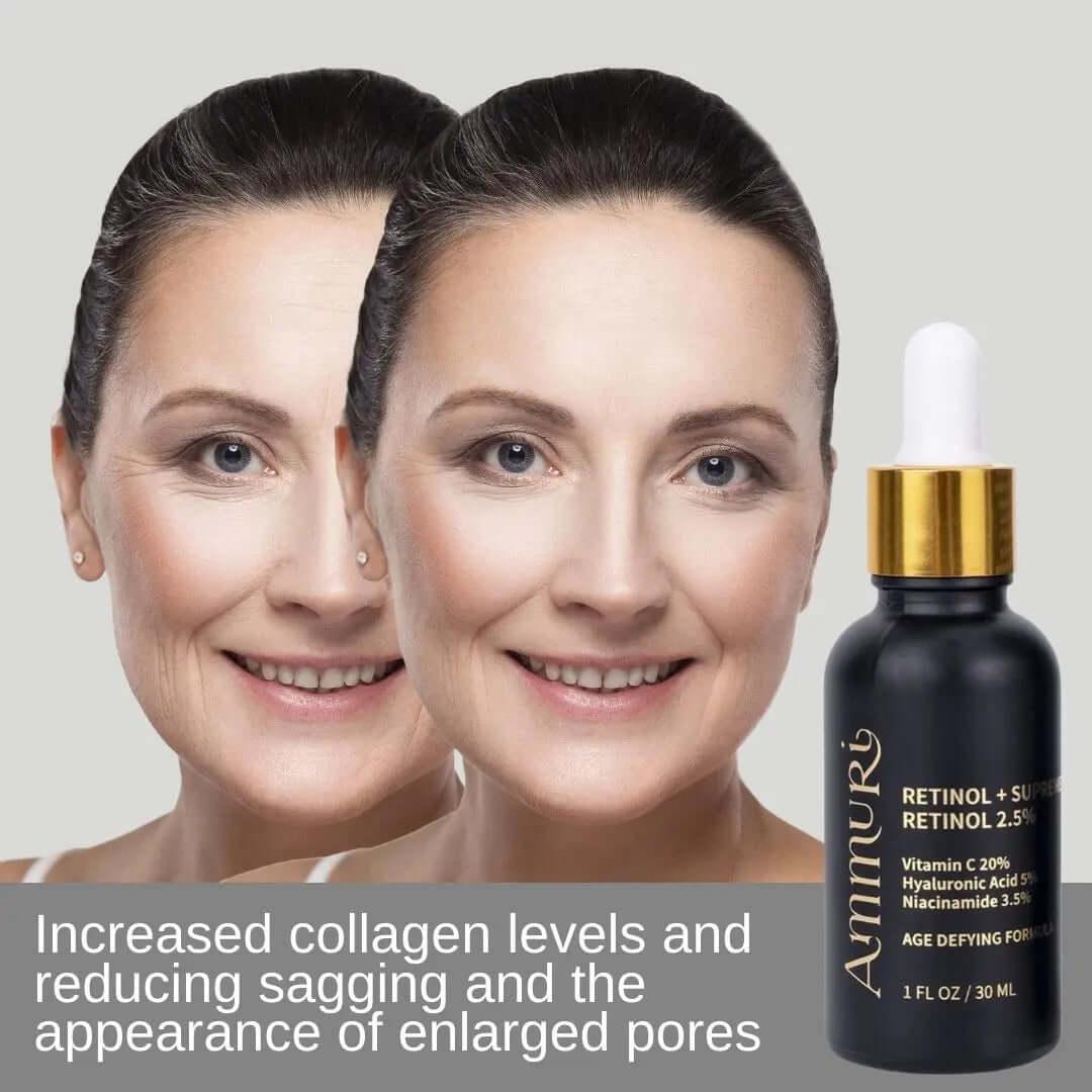 Ammuri Radiant Skin Serum Set with Retinol & SPF 50 Vitamin C - Herbalshire Handmade Herbal Products