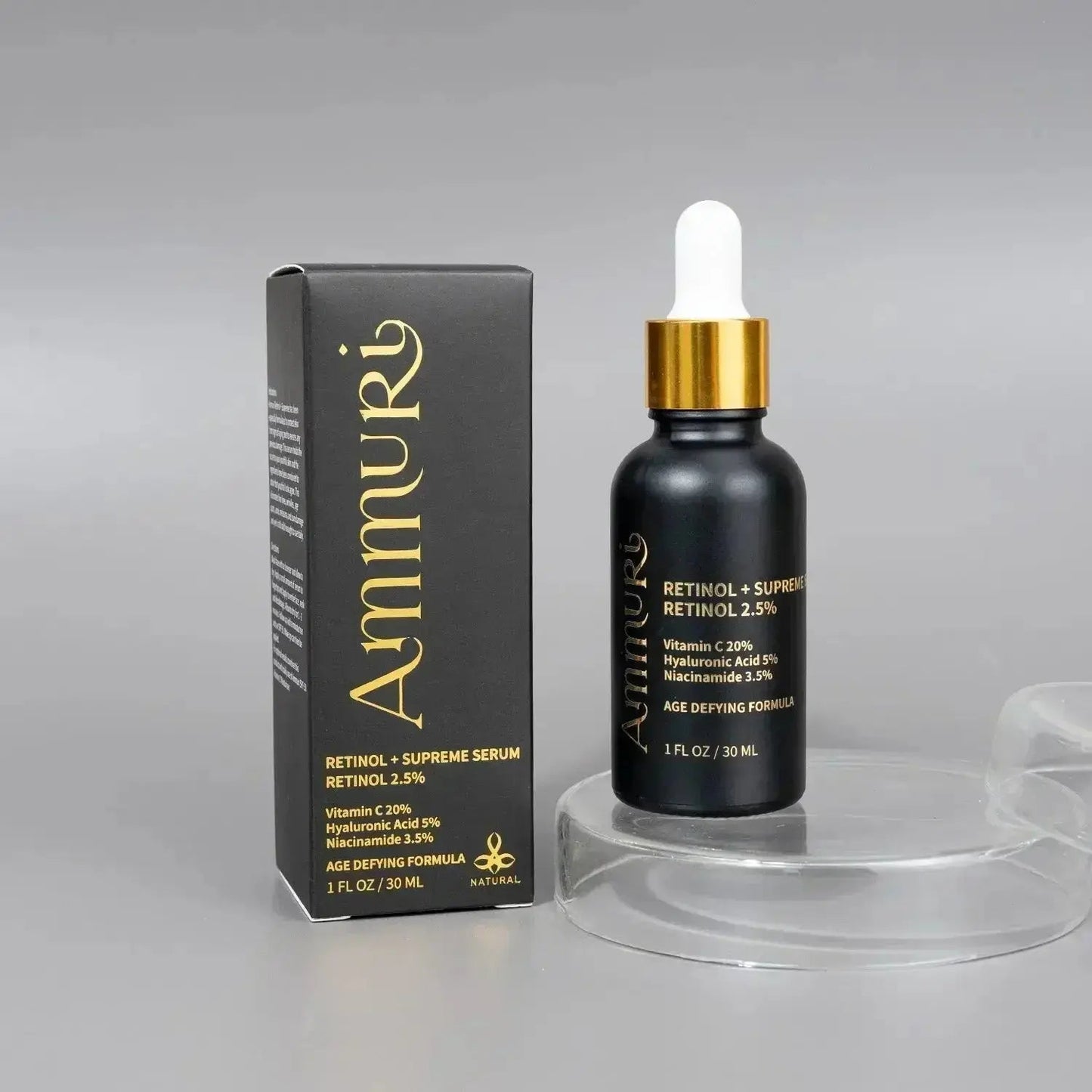 Ammuri Retinol Supreme 2.5% Serum – Anti - Aging Treatment - Age - Defying Formula - Herbalshire Handmade Herbal Products
