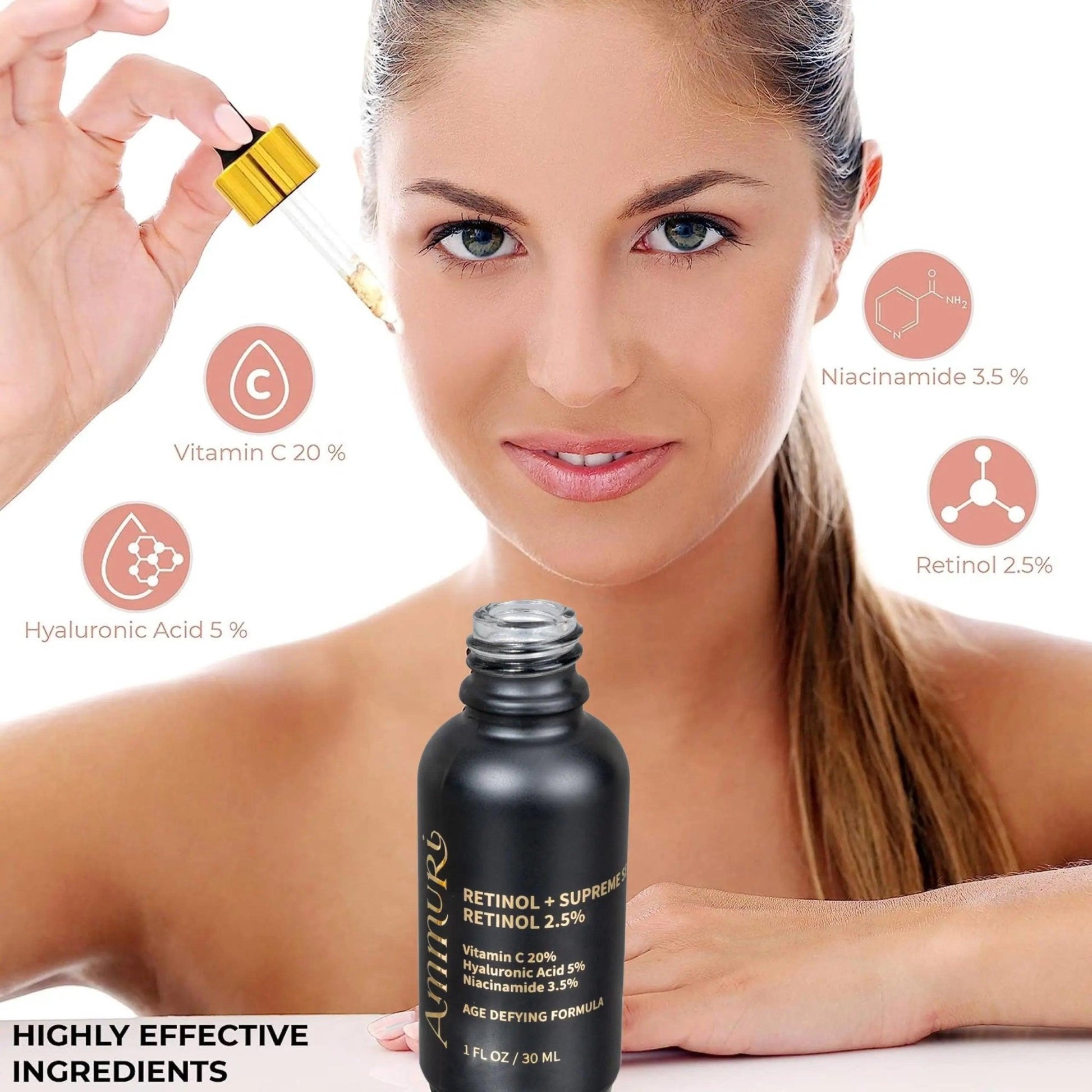 Ammuri Retinol Supreme Serum for Anti - Ageing Skin Care - Herbalshire Handmade Herbal Products