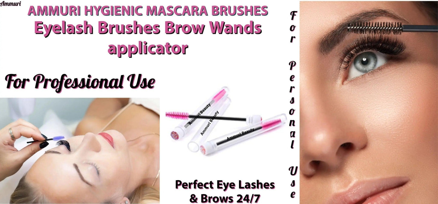 Ammuri Skincare Disposable Mascara Brushes & Brow Wands - Herbalshire Handmade Herbal Products