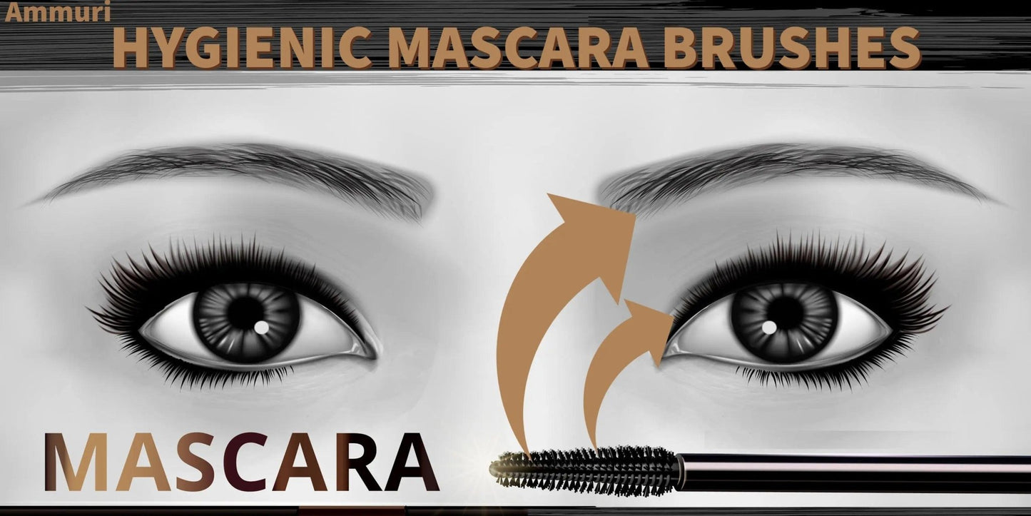 Ammuri Skincare Disposable Mascara Brushes & Brow Wands - Herbalshire Handmade Herbal Products