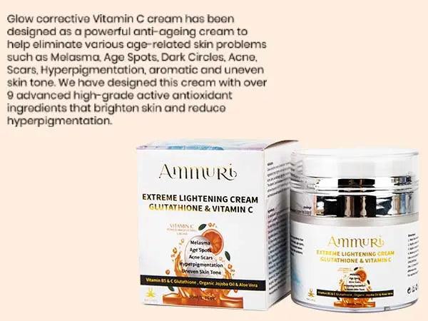 Ammuri Skincare Lightening Cream with Vitamin C & Glutathione - Herbalshire Handmade Herbal Products