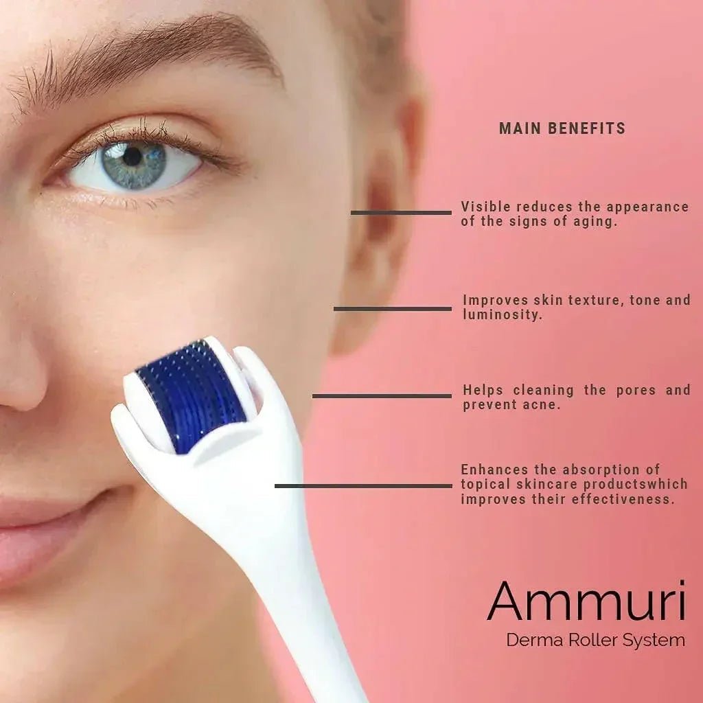 Ammuri Skincare Titanium Derma Roller 0.5mm System - Herbalshire Handmade Herbal Products