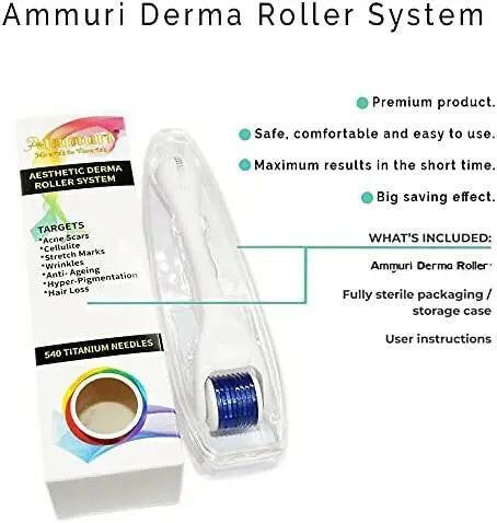 Ammuri Skincare Titanium Derma Roller 0.5mm System - Herbalshire Handmade Herbal Products