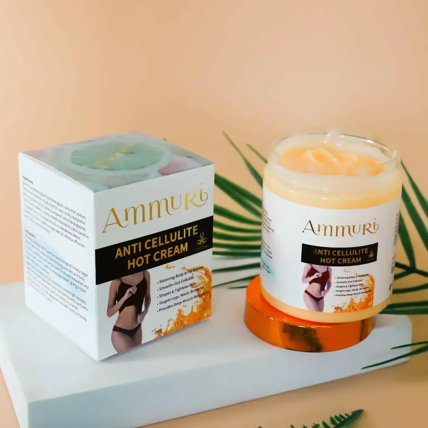 Ammuri Toning & Firming Body Cream – Targets Appearance of Cellulite & Stretch Marks (250g) - Herbalshire Handmade Herbal Products