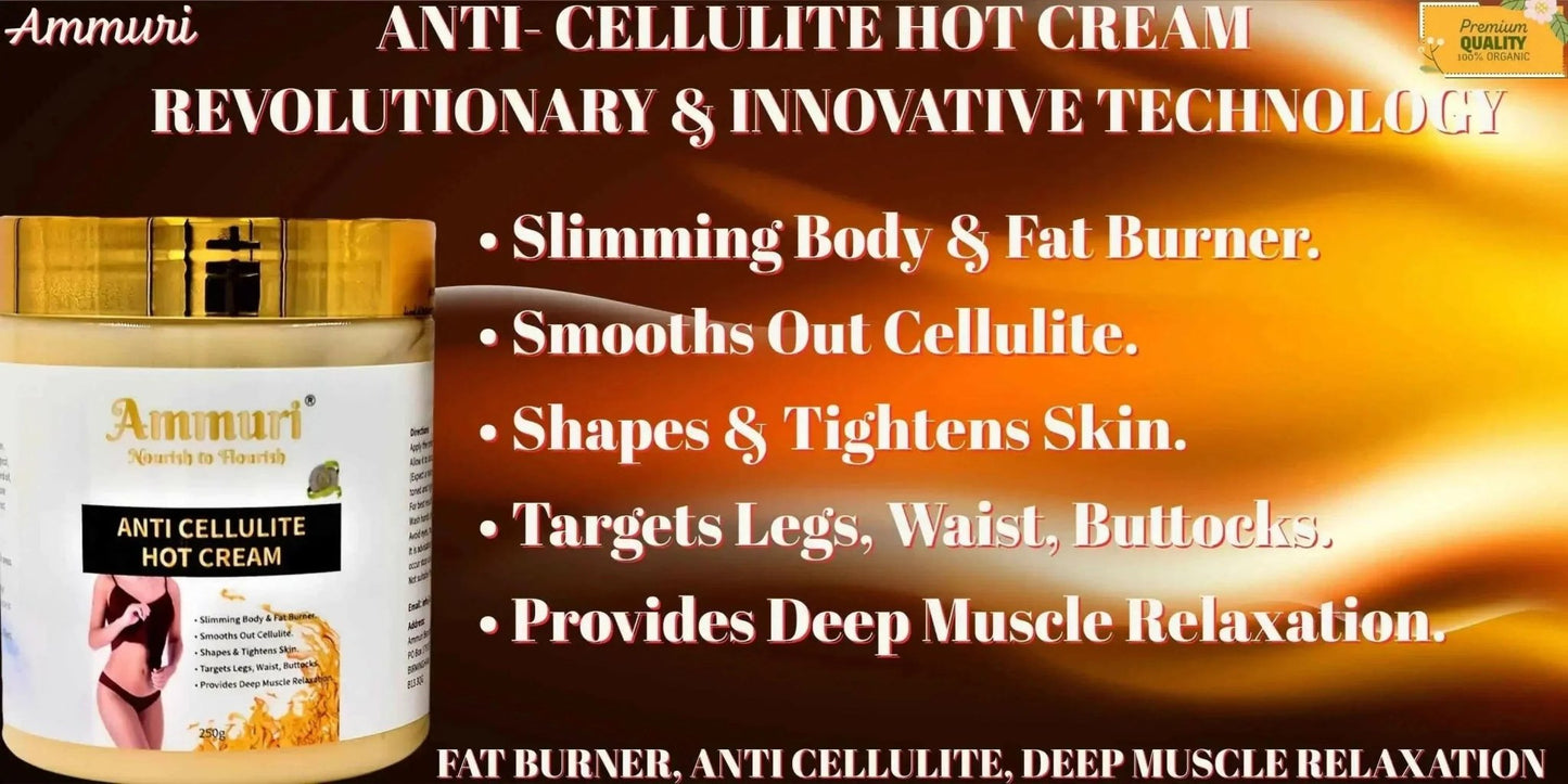 Ammuri Toning & Firming Body Cream – Targets Appearance of Cellulite & Stretch Marks (250g) - Herbalshire Handmade Herbal Products