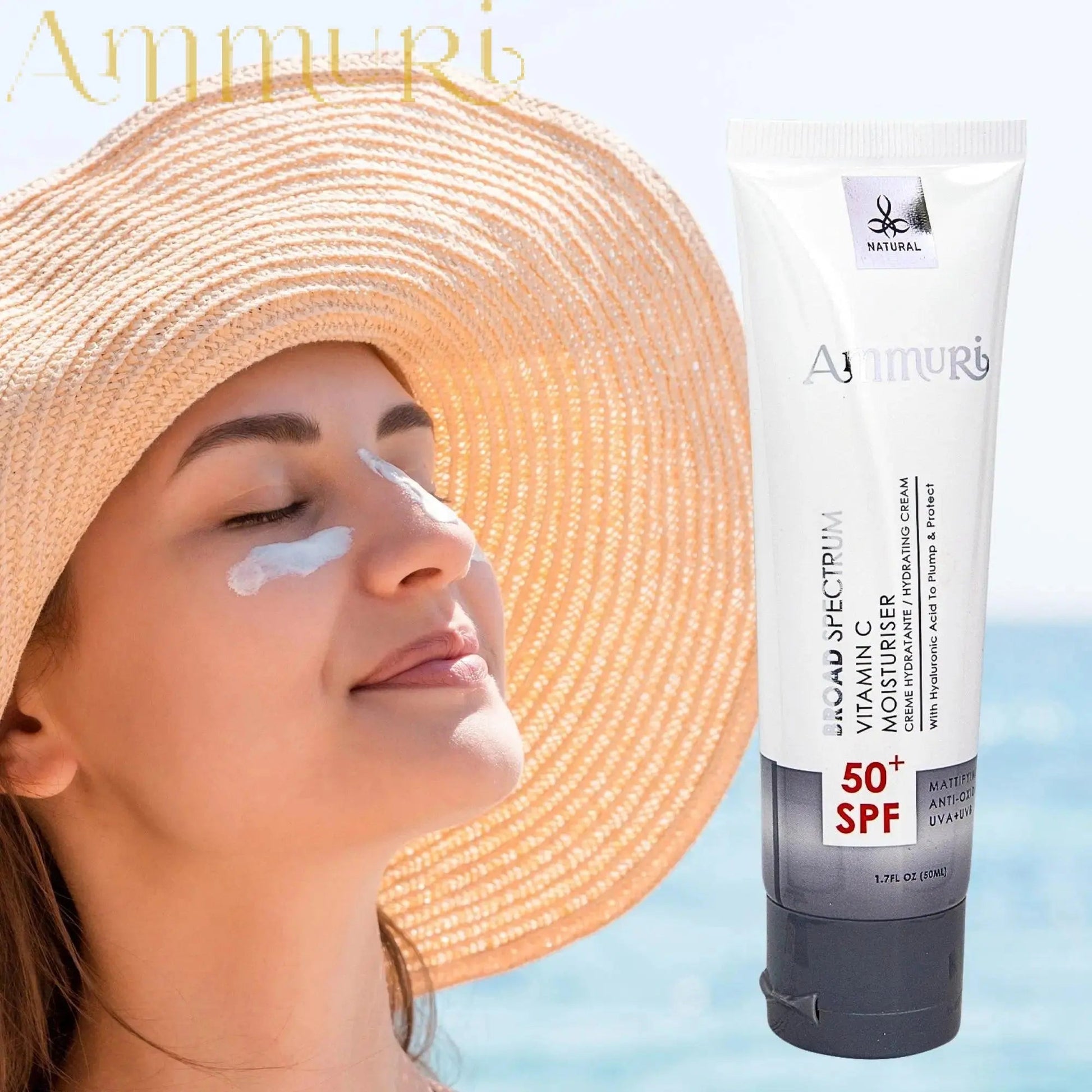 Ammuri Vitamin C Day Cream SPF50 – Brightening Moisturizer - Herbalshire Handmade Herbal Products