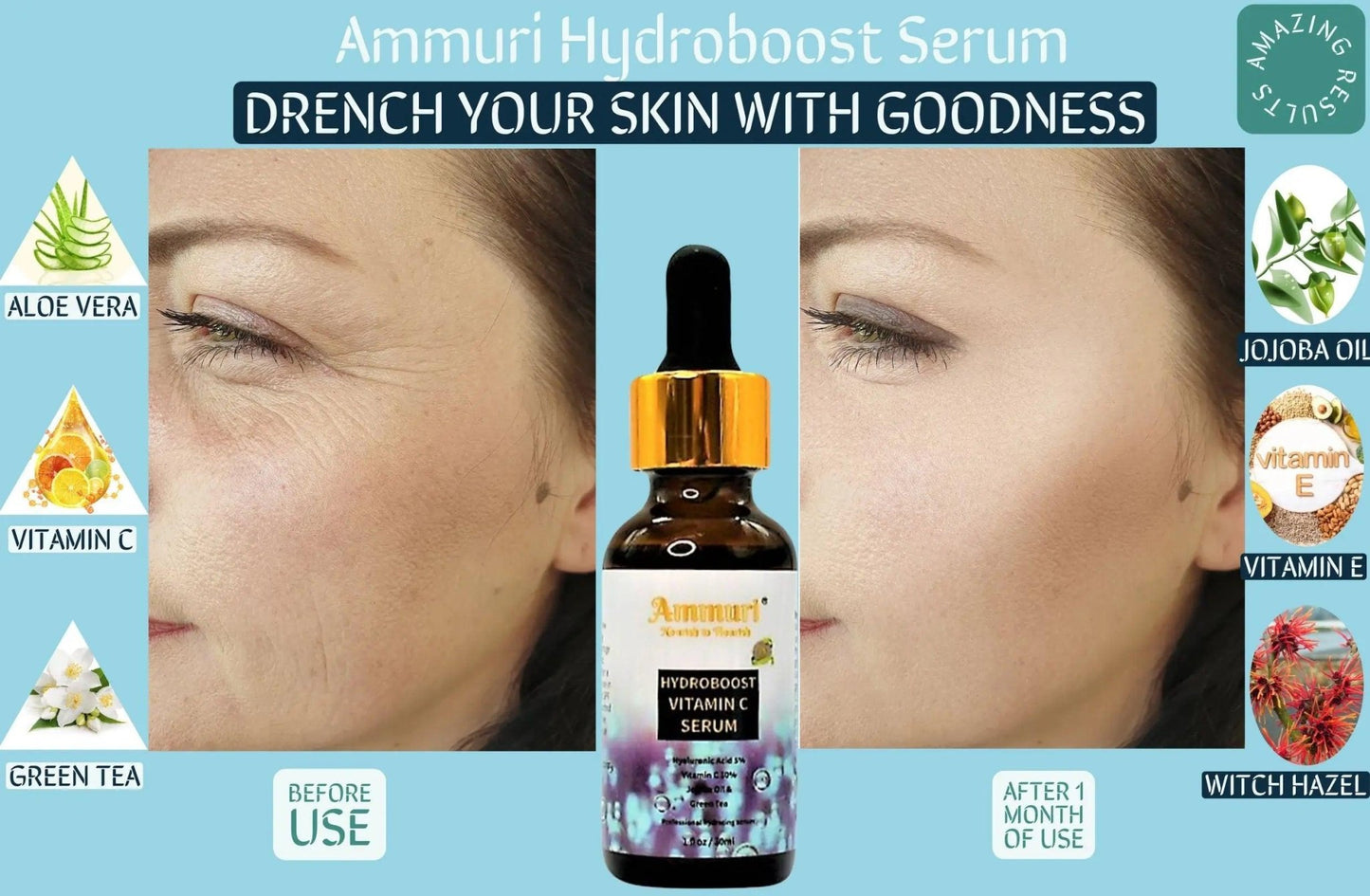 Ammuri Vitamin C Hydroboost Serum for Radiant Skin - Herbalshire Handmade Herbal Products