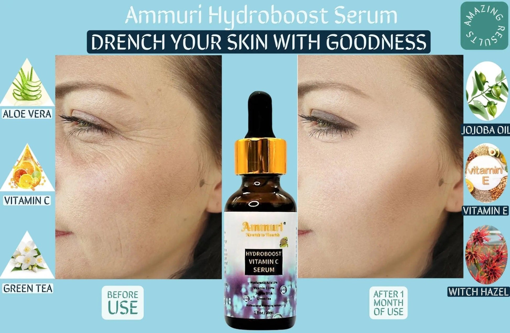 Ammuri Vitamin C Hydroboost Serum for Radiant Skin - Herbalshire Handmade Herbal Products