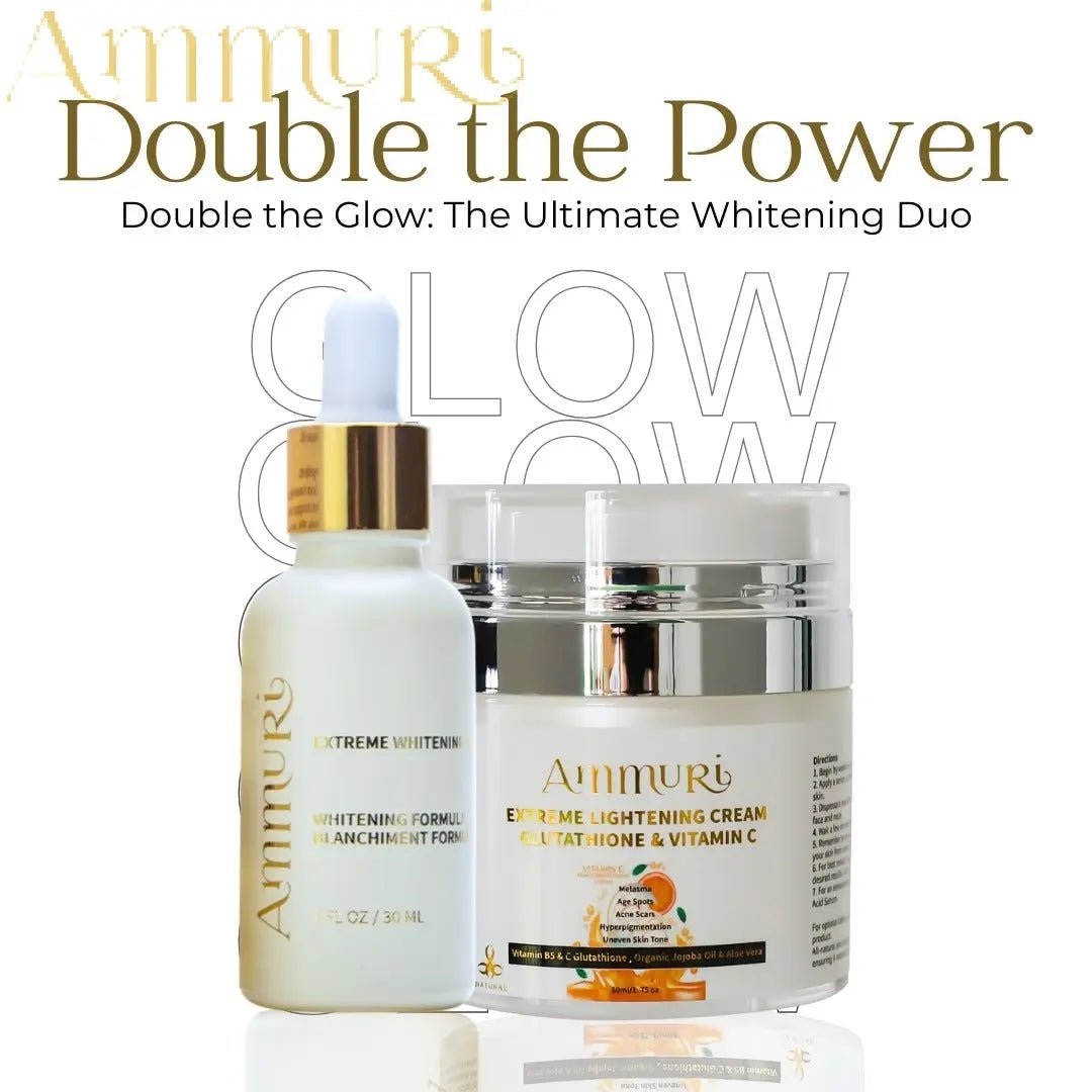 Ammuri Whitening Cream and Serum Set for Bright Skin - Herbalshire Handmade Herbal Products