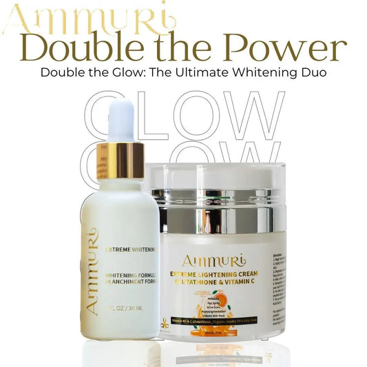 Ammuri Whitening Cream and Serum Set for Bright Skin - Herbalshire Handmade Herbal Products
