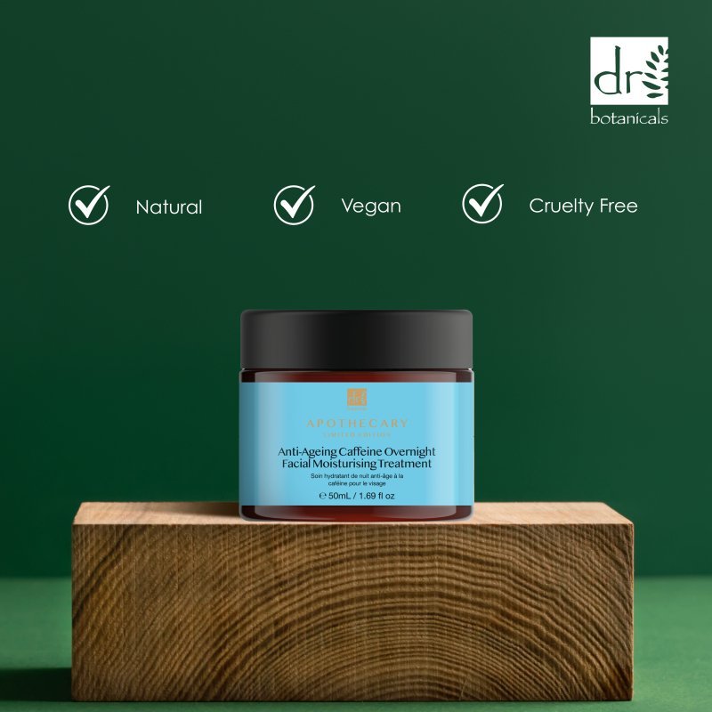 Anti - Ageing Caffeine Overnight Facial Moisturising Treatment 50ml - Herbalshire Handmade Herbal Products