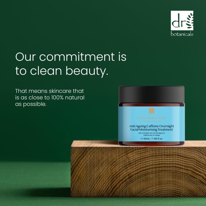 Anti - Ageing Caffeine Overnight Facial Moisturising Treatment 50ml - Herbalshire Handmade Herbal Products