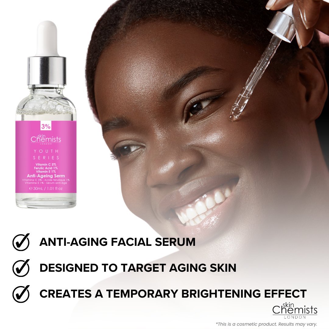 Anti - Ageing Serum Vitamin C 3%, Ferulic Acid 1%, Vitamin E 1% 30ml - Herbalshire Handmade Herbal Products