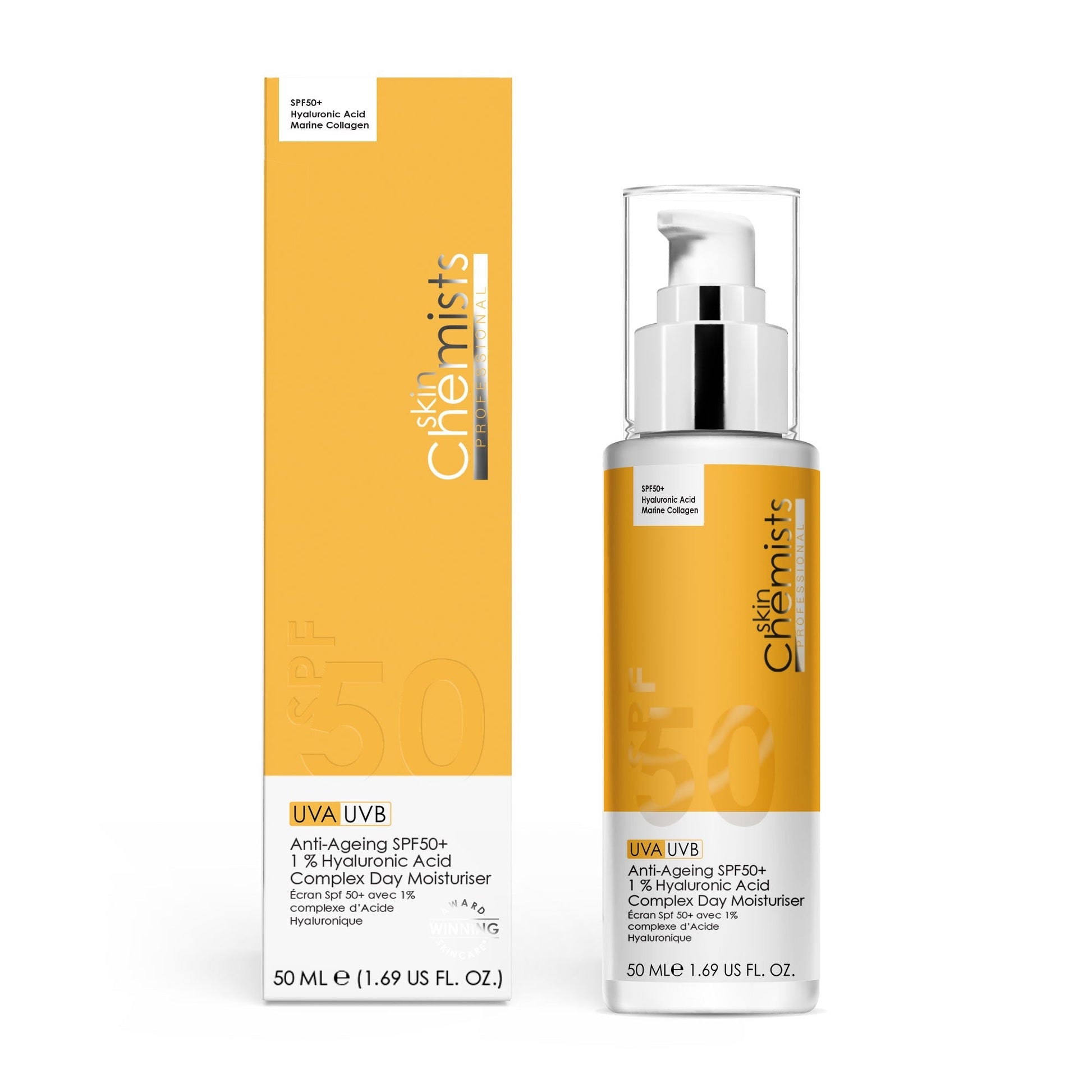 Anti - Ageing SPF50+ 1 % Hyaluronic Acid Complex Day Moisturiser - Herbalshire Handmade Herbal Products