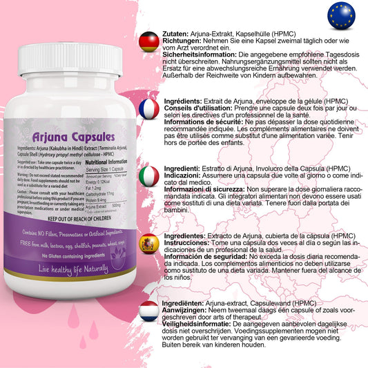 Arjuna Capsule - Herbalshire Handmade Herbal Products