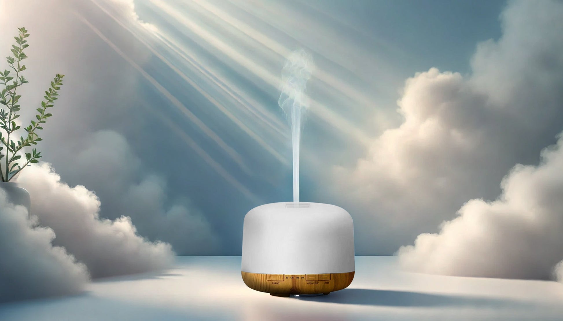 Aroma Diffuser With Wood Grain Base (USB) - Herbalshire Handmade Herbal Products
