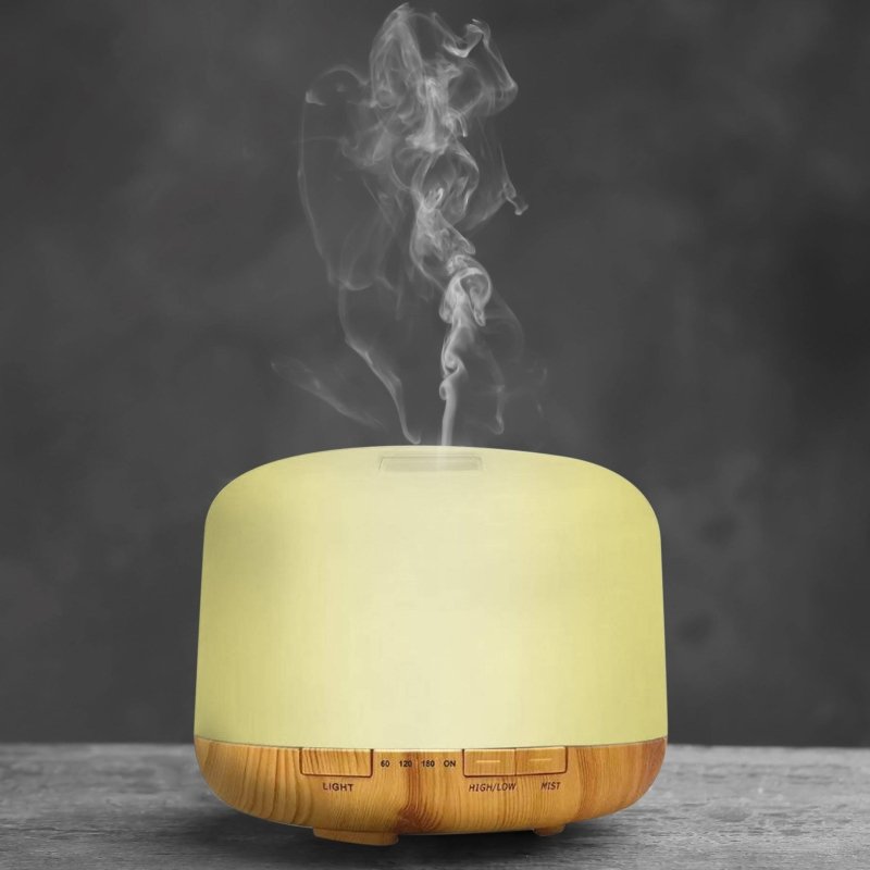 Aroma Diffuser With Wood Grain Base (USB) - Herbalshire Handmade Herbal Products