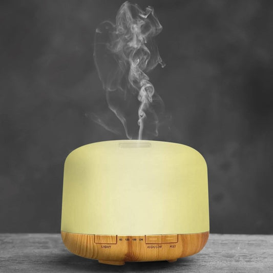 Aroma Diffuser With Wood Grain Base (USB) - Herbalshire Handmade Herbal Products