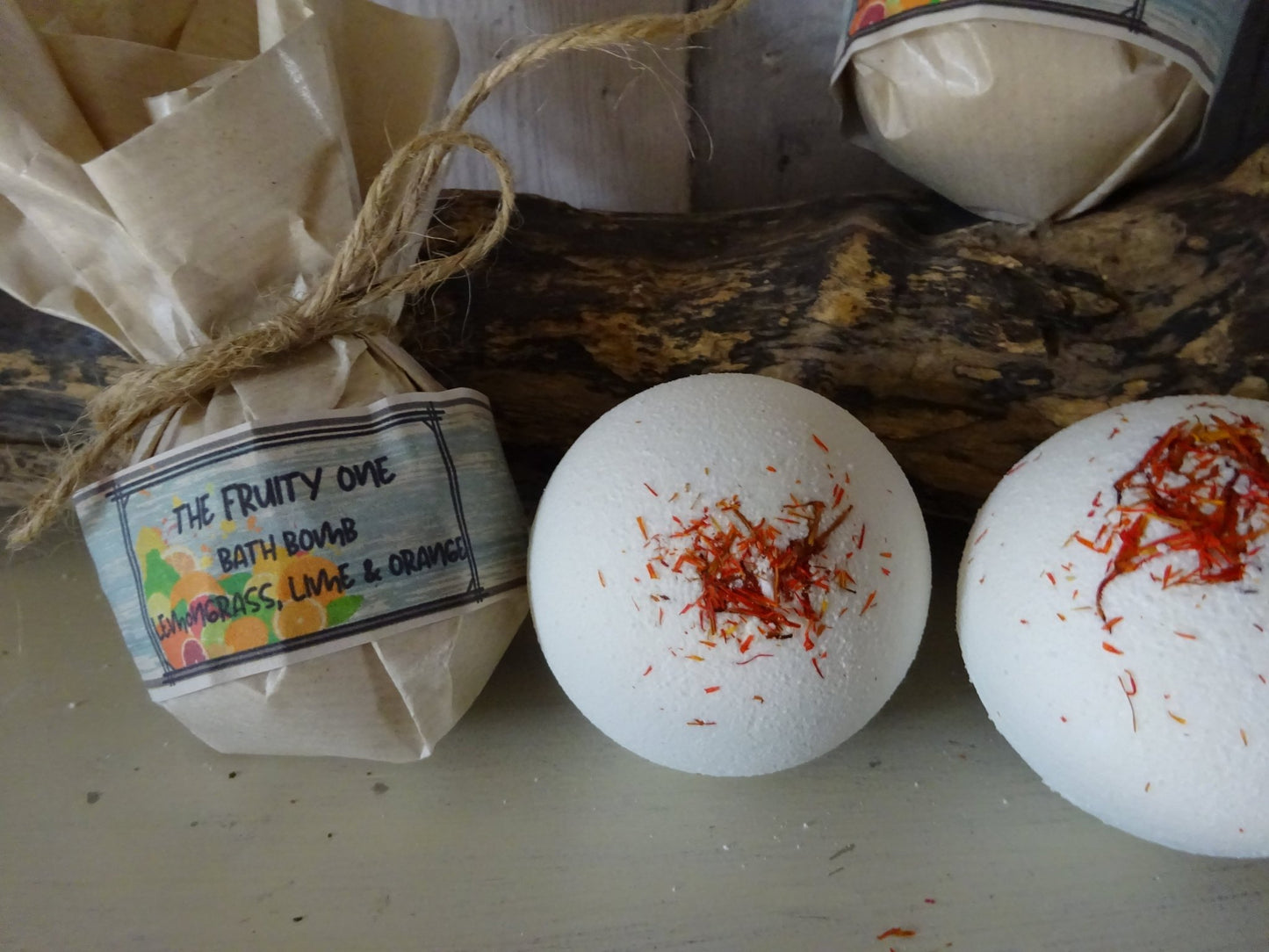 Aromatherapy Bath Bomb The Fruity One - Herbalshire Handmade Herbal Products