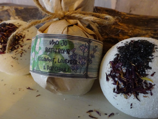 Aromatherapy Bath Bombs " Mo Jo" - Herbalshire Handmade Herbal Products