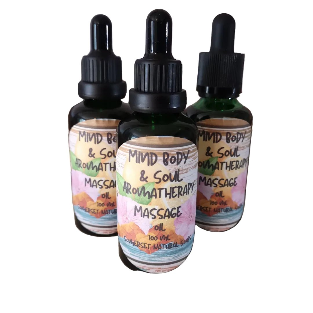 Aromatherapy massage oil Mind Body & soul - Herbalshire Handmade Herbal Products