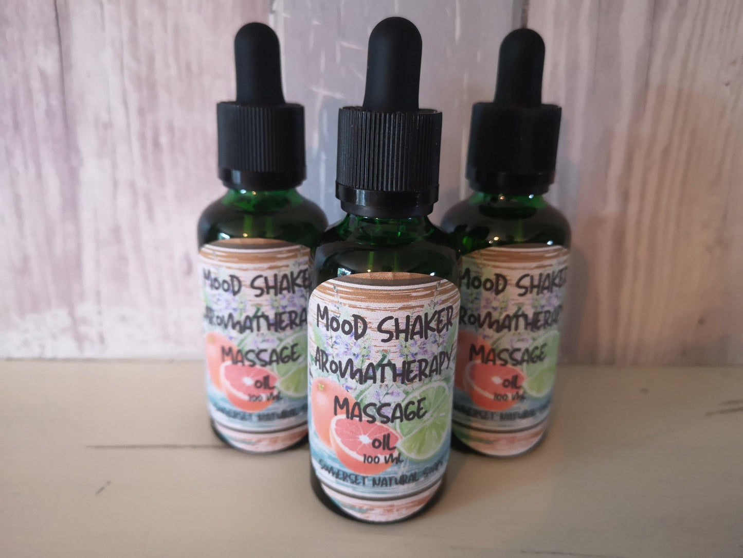 Aromatherapy massage oil Mood Shaker - Herbalshire Handmade Herbal Products