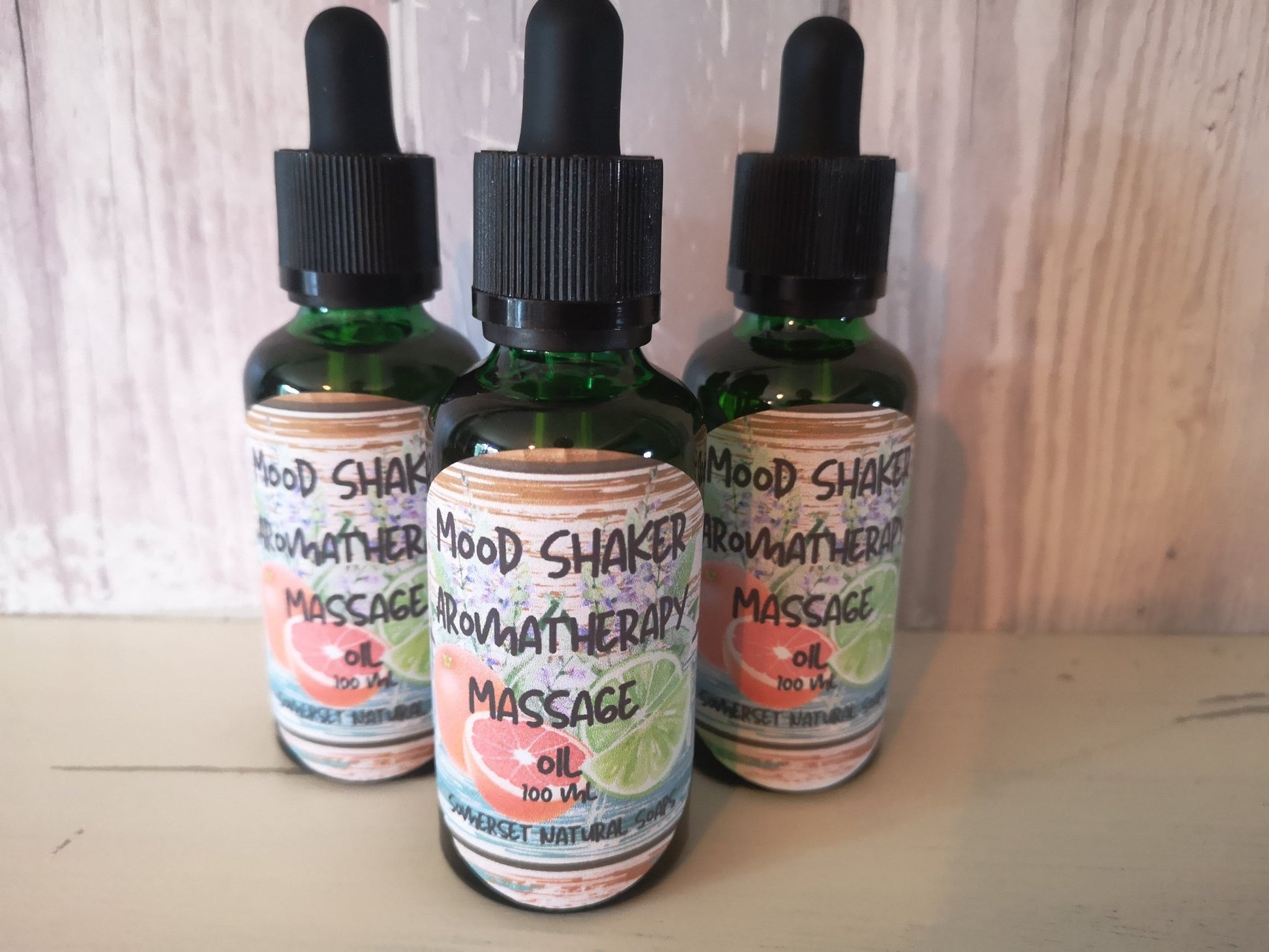 Aromatherapy massage oil Mood Shaker - Herbalshire Handmade Herbal Products