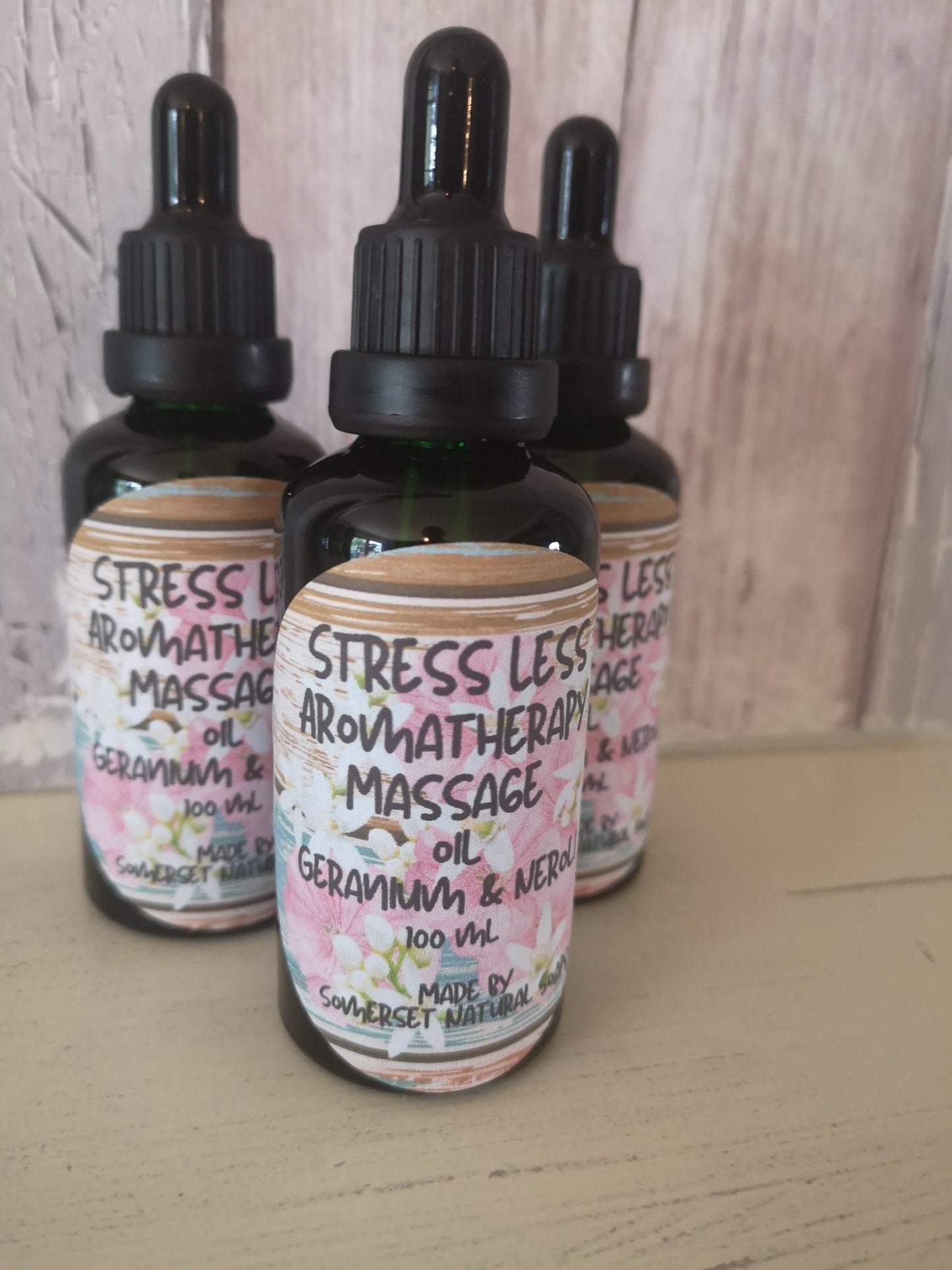Aromatherapy massage oil Stress Less - Herbalshire Handmade Herbal Products