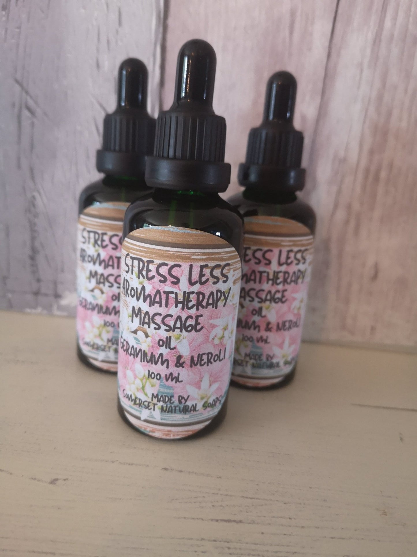 Aromatherapy massage oil Stress Less - Herbalshire Handmade Herbal Products