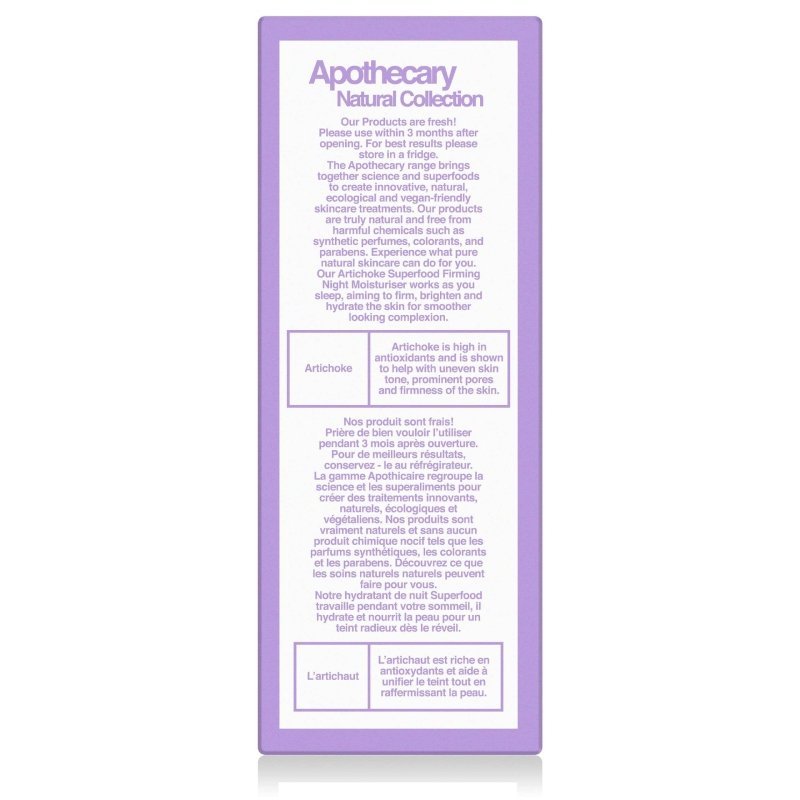 Artichoke Superfood Firming Night Moisturiser 30ml - Herbalshire Handmade Herbal Products