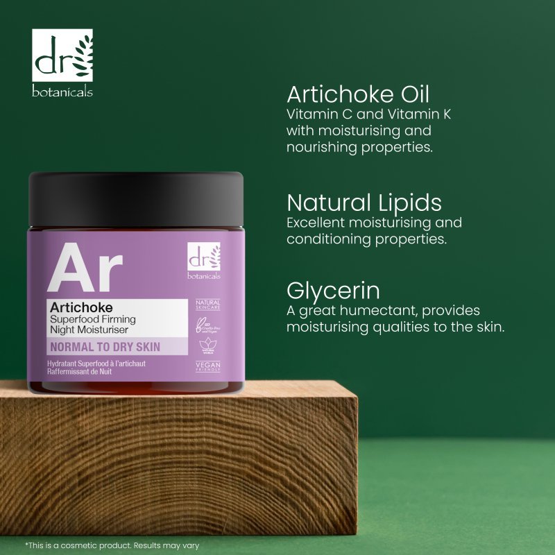 Artichoke Superfood Firming Night Moisturiser 60ml - Herbalshire Handmade Herbal Products