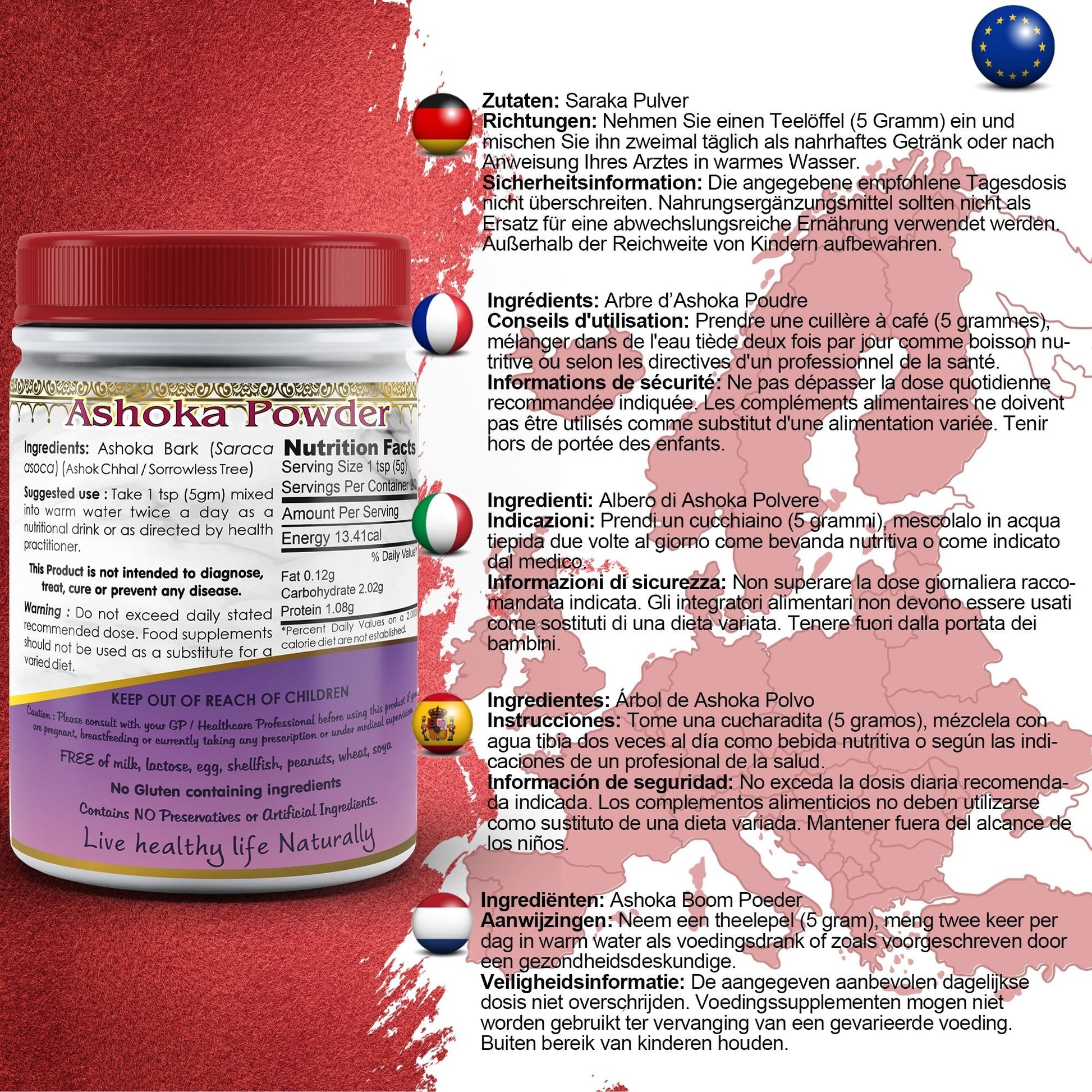 Ashoka Powder - Herbalshire Handmade Herbal Products