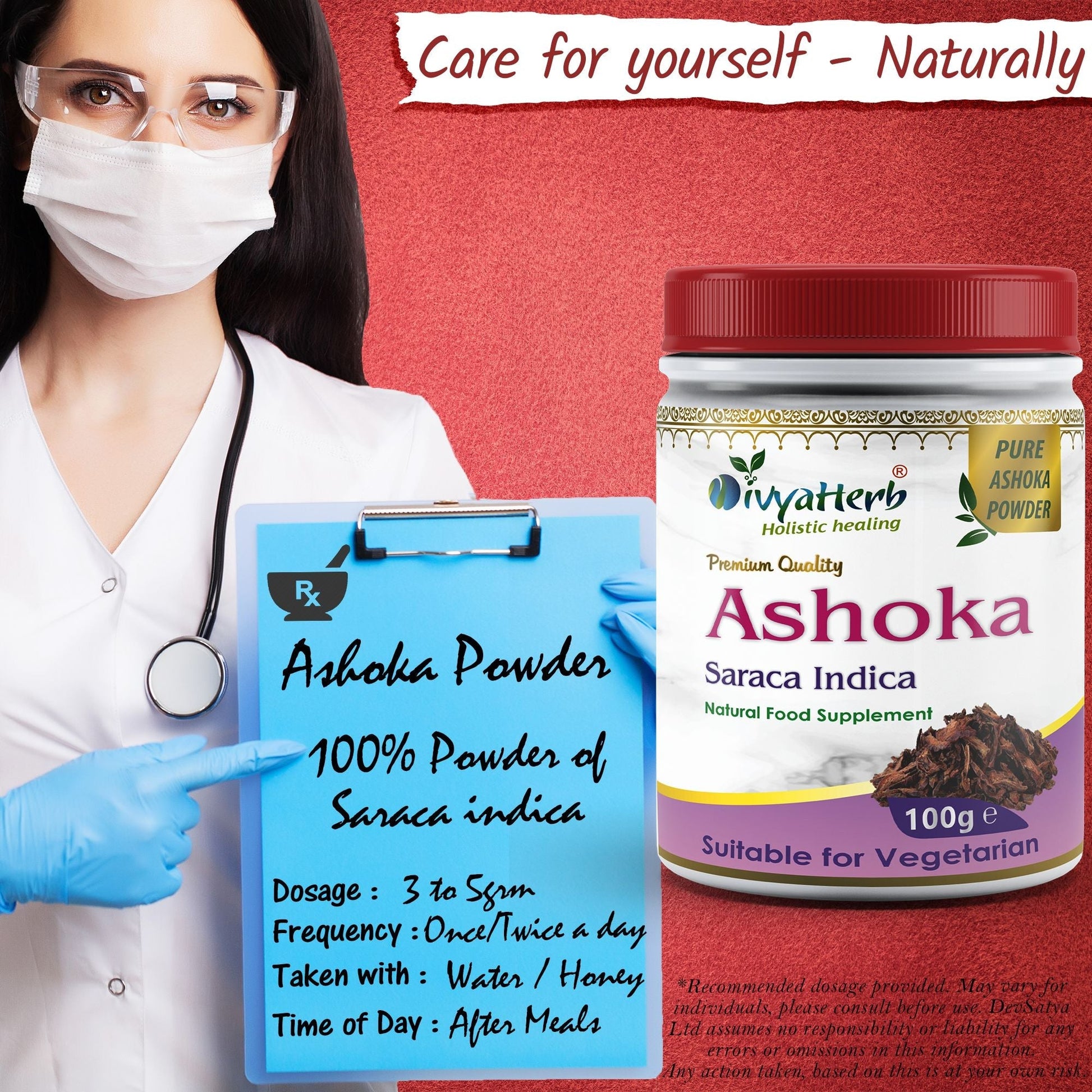 Ashoka Powder - Herbalshire Handmade Herbal Products