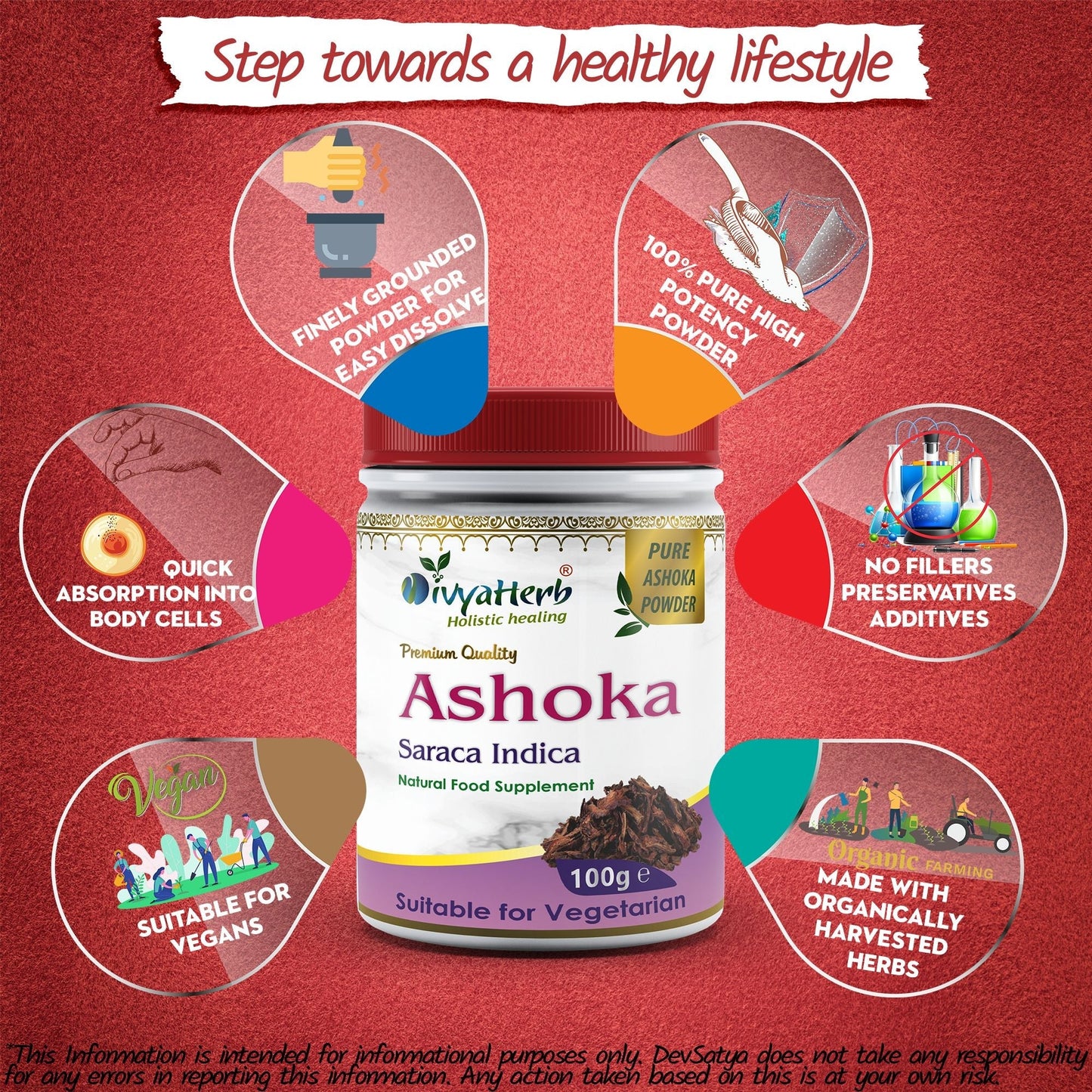 Ashoka Powder - Herbalshire Handmade Herbal Products