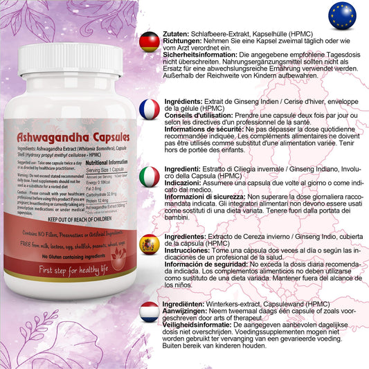 Ashwagandha Capsule - Herbalshire Handmade Herbal Products