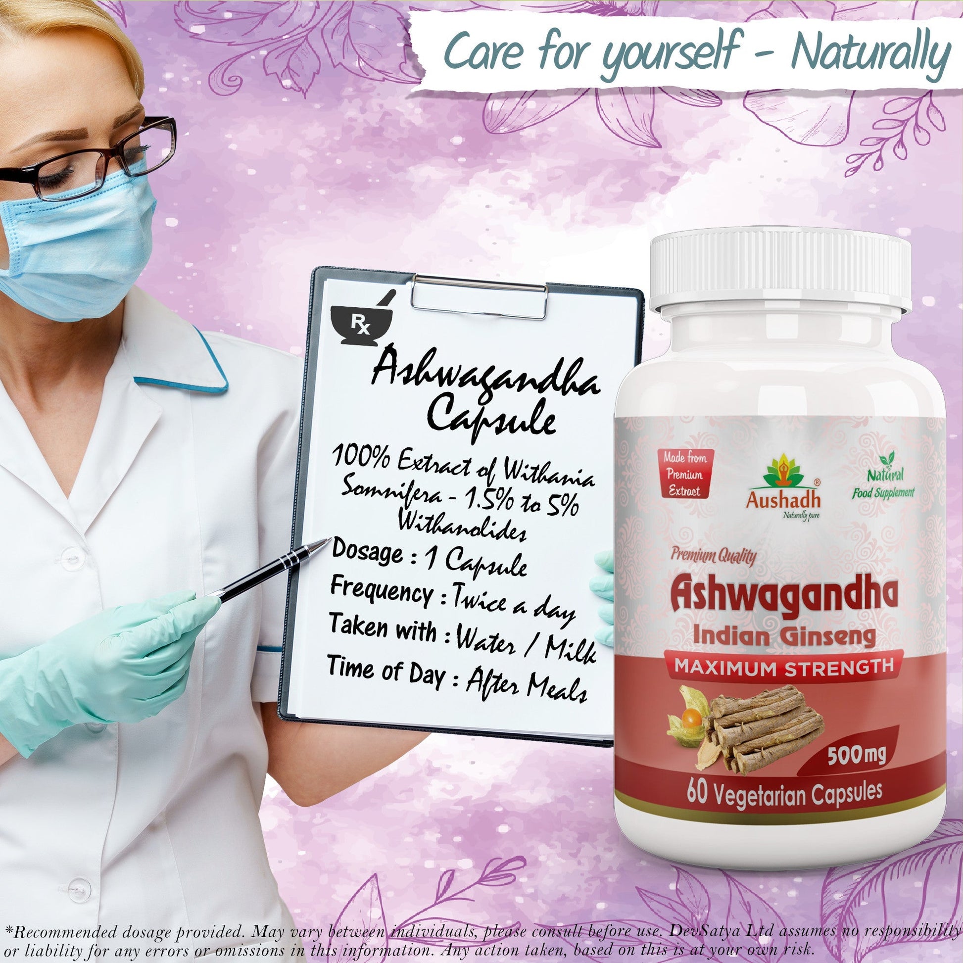 Ashwagandha Capsule - Herbalshire Handmade Herbal Products