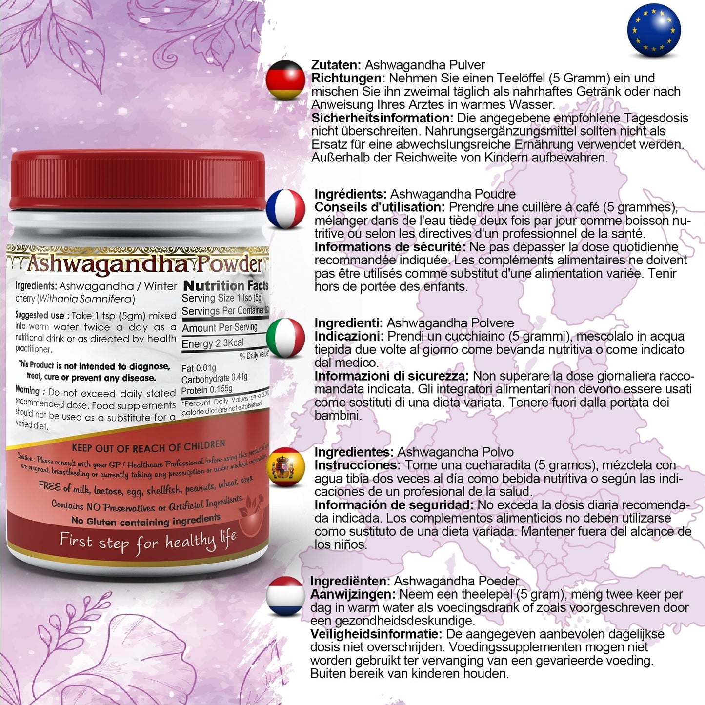 Ashwagandha Powder - Herbalshire Handmade Herbal Products