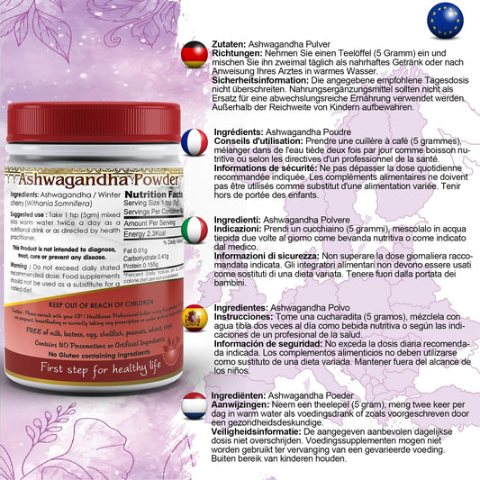 Ashwagandha Powder - Herbalshire Handmade Herbal Products