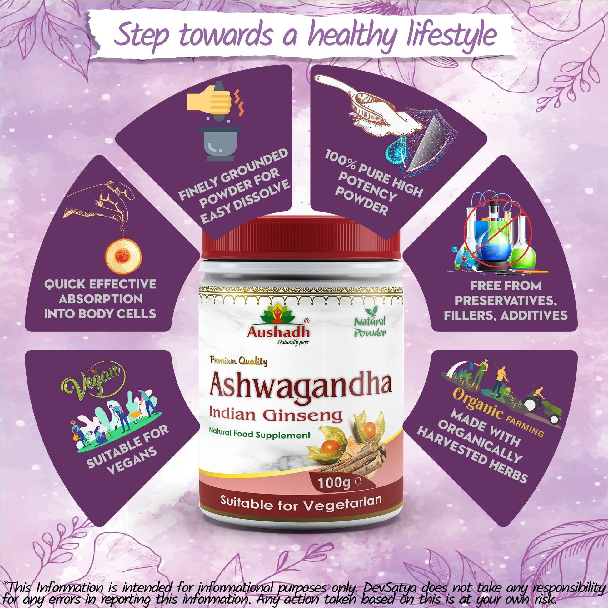 Ashwagandha Powder - Herbalshire Handmade Herbal Products