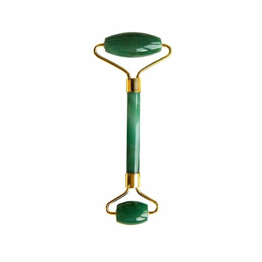 Aventurine Jade Soothing Energy Facial Rollers (Gold Metal Handle) - Herbalshire Handmade Herbal Products