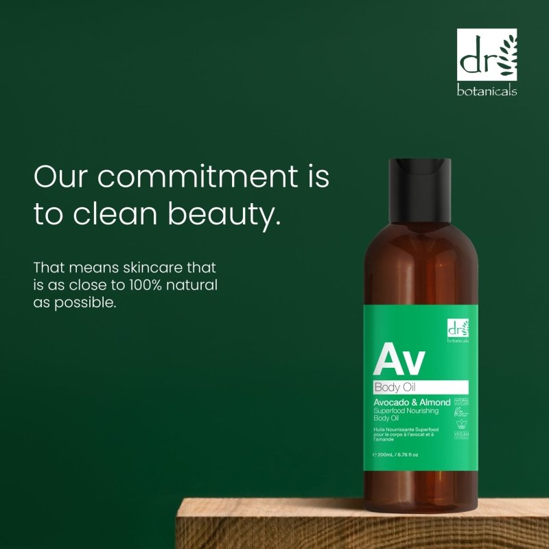 Avocado & Almond Superfood Nourishing Body Oil 200ml - Herbalshire Handmade Herbal Products