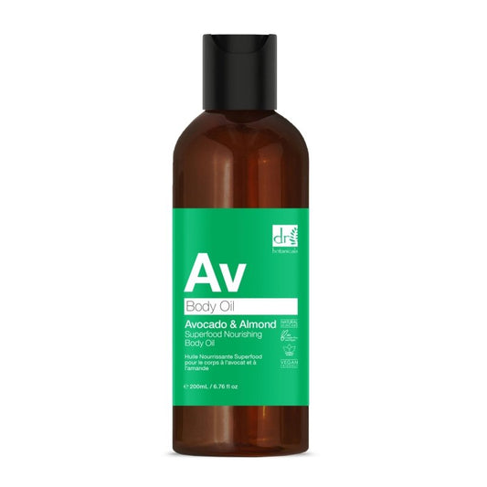 Avocado & Almond Superfood Nourishing Body Oil 200ml - Herbalshire Handmade Herbal Products